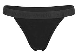 Yenita Bambus Damen Unterwäsche, String Tanga, Schwarz, Gr. XL von Yenita