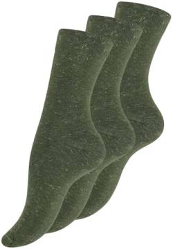 Yenita Glitzersocken für Damen mit Lurex Garn (3 Paar) (DE/NL/SE/PL, Numerisch, 39, 42, Regular, Regular, Grün) von Yenita