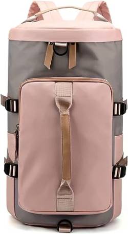 Frauenschicke Sporttasche mit großer Kapazität leichtem Reisegepäck Sporttasche für Training erweiterbare Nassfachtasche und Schuhfach Reisetasche (Rosa,Eine Größe) von Yeooa