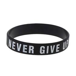 Yeptop Einzigartige Personalisierte Armbänder Road to Dream Never Give Up Motivation Armbänder Silikon-Gummi-Band Elastic Inspiration Armbänder Schmuck Geschenk von Yeptop