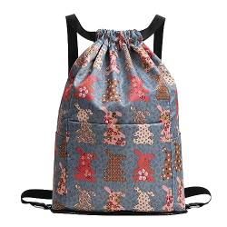 Yeria Sport Rucksäcke,Rucksack mit Kordelzug, Große Kapazität Faltbar Sport Rucksäcke, Trocken Nass Trennung, Wasserabweisender String-Rucksack für Herren Damen Kinder Jugend von Yeria