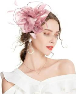 Damen-Kopfbedeckung, Cocktail, Teeparty, Hüte, Hochzeit, Haarschmuck, Feder-Haarbänder von Yeuyyben