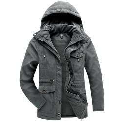 Yeuyyben Winter Fleece Warme Dicke Parkas Jacken Mantel Männer Herbst Mode Mit Kapuze Lässige Parkas Winter von Yeuyyben