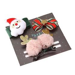 4-teiliges Weihnachts-Stirnband mit Rentiergeweih, Kreis, Urlaubsparty, Erwachsene/Kinder, Haarnadel-Geschenkset, Weihnachts-Haarnadel-Set, Weihnachts-Haar-Accessoires von Yfenglhiry