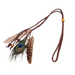 Amerikanischer Kopfschmuck, indischer Kopfschmuck, Hippie-Schmuck, Federn, Stirnbänder, Kopfschmuck, Federn, Stirnband-Set von Yfenglhiry