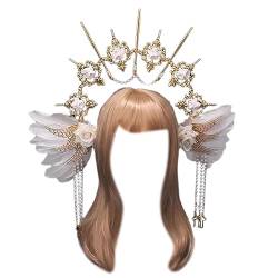 DIY Stirnband Engel Stirnband Braut Tiaras Perlen Prinzessin Kopfschmuck Haarreifen Barock Perlen Diy Stirnband Herstellung für Mädchen von Yfenglhiry