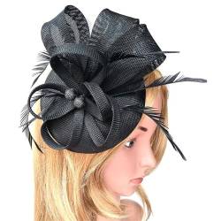 Damenhut für Kirche, Taufhut, Netz-Stirnband, Fascinator, Hut für Pferderennen, Rollenspiele, Haardekoration, Teeparty, Hochzeit, Kopfschmuck, Haarschmuck, formelle Veranstaltung, Stirnband von Yfenglhiry