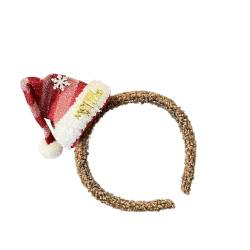 Frohe Weihnachten Stirnband Plaids Bowknot Haarspange Bühnenauftritte Requisiten Urlaub Haarschmuck Partyzubehör Weihnachten Stirnband Geweih Stirnband Haarreifen Weihnachten Haarschmuck Damen von Yfenglhiry