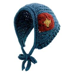 Gestrickter Blumen-Haarschal für Erwachsene, gehäkelt, Ohrenklappe, Mütze, Blumenmuster, Haarband für Mädchen, Camping, Foto-Requisiten, Häkelhaarband für Damen, handgefertigtes Häkelhaarband mit von Yfenglhiry