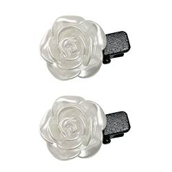 Haarspangen für Mädchen, Kamelienblumen, süß, cool, Haarschmuck, Haarspangen, Kopfschmuck, Seitenclips für Damen, 2 Stück von Yfenglhiry