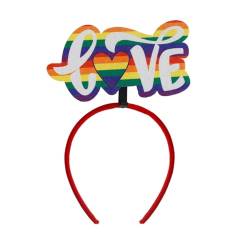 Hairhoop Regenbogen-Stirnband für LGBTQ, Liebe, gleiches Geschlecht, Partyzubehör, Transgender-Unterstützung, Kopfbedeckung, Stirnband für Lesben von Yfenglhiry