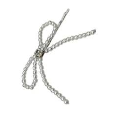Niedliche Perlen Schleife Haarspange Einfache Mode Haarspangen Elegante Haarnadeln Vintage Quasten Haarschmuck Dekoration Elegante Perlen Bowknot Haarspange von Yfenglhiry