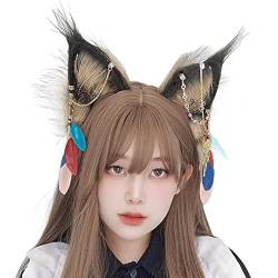 Ohr-Stirnbänder für Mädchen, Tier-Stirnband, Stirnband, Kopfbedeckung, Tier, Cosplay, Ohr, Tier-Stirnbänder für Frauen von Yfenglhiry