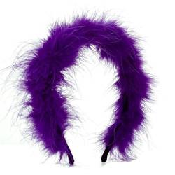 Plüsch-Feder-Stirnbänder für Damen, luxuriöses Temperament-Haarband, Braut, Hochzeit, Haarschmuck, Party-Kopfbedeckung, Party-Haarband von Yfenglhiry