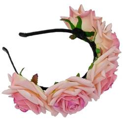 Rosen-Stirnbänder für Mädchen, elegante Damen-Kopfbedeckung, Rosen-Haarbänder, Zubehör, Frühlings-Haarbänder, Geburtstagsparty, Blumen-Stirnband für Frauen von Yfenglhiry