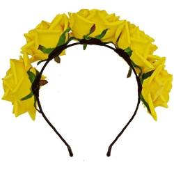 Rosen-Stirnbänder für Mädchen, elegante Damen-Kopfbedeckung, Rosen-Haarbänder, Zubehör, Frühlings-Haarbänder, Geburtstagsparty, Blumen-Stirnband für Frauen von Yfenglhiry