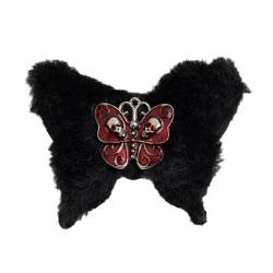 Skelett-Haarspange, Gothic, Plüsch, Schmetterling, Haarspangen, Seitenclip, 2000er Jahre, Mädchen, coole Haarnadel, weibliche Haardekoration, Haarstyling-Werkzeug von Yfenglhiry