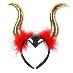 Tier-Teufel-Stirnbänder, schwarz, Cartoon-Design, cooles Horn, Haarreifen, überwältigend, niedlich, Haarschmuck, Party, Cosplay, Foto-Requisiten, Horn-Stirnband von Yfenglhiry