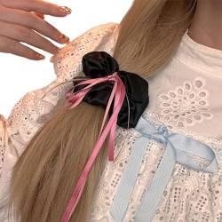 Yfenglhiry Elastische Haarbänder, Seiden-Haargummis für Haare, Spitzen-Haargummi, dickes Haarstyling, Haarband, Schleife, bunt, für Damen, Mädchen, zum Schlafen von Yfenglhiry