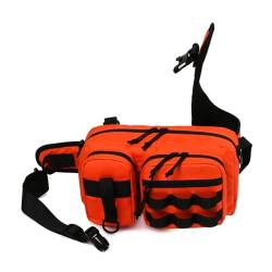 Yfenglhiry Tackles Hüfttaschen, große Kapazität, multifunktional, mehrschichtig, wasserdicht, für Camping, Angeln, Camping, Orange von Yfenglhiry
