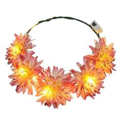 Zartes LED-Haarband mit leuchtenden Blumen, dünnes Seitenhaarband, Kunstblumen-Reifen, Stirnband für Mädchen, Haar-Accessoires, bunte Blume für Hochzeit, Mädchen, Blume für Mädchen, zum Fotografieren von Yfenglhiry
