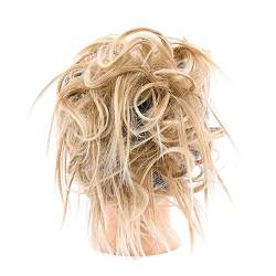 Unordentliches Dutt-Haar, synthetische, zerzauste Hochsteckfrisur, unordentliche Dutt-Haarteile, Haargummis, Haarverlängerungen mit elastischem Band, Pferdeschwanz-Haarverlängerungen für Frauen, Ech von YhOuuA