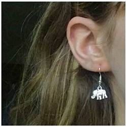 Yheakne Boho Elefant Tropfen Haken Ohrringe Silber Elefant Baumeln Ohrringe Niedliche Tier Ohrringe Natürlich inspiriert Ohrringe Schmuck für Frauen und Mädchen Outdoor Geschenke von Yheakne