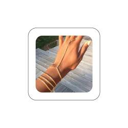Yheakne Boho Geschichtetes Fingerarmband Gold Ring Handgelenk Armband Vintage Sklavenarmband Personlizierte Ringkette Armband Handkette Schmuck Für Frauen Und Mädchen Geschenke von Yheakne