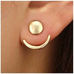 Yheakne Boho Mondphase Ohrjacken Ohrringe Gold Sonne Mond Ohrringe Doppelseitige Runde Ohrstecker Ohrringe Minimalistische Geometrische Ohrringe Schmuck Für Frauen Und Mädchen von Yheakne