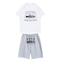 YiJee Corteiz T-Shirt Tracksuit für Herren - Corteiz Y2K 2-teiliges Set mit T-Shirt und Kurze Hose - Sommer Trainingsanzug für Herren und Damen - Sweatshirt-Anzug Short NOFS Fashion Jogginganzug von YiJee