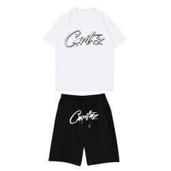 YiJee Corteiz T-Shirt Tracksuit für Herren - Y2K 2-teiliges Set mit T-Shirt und Kurze Hose - Sommer Trainingsanzug Sportanzug für Herren und Damen - Sweatshirt-Anzug Short NOFS Fashion Jogginganzug von YiJee