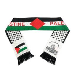 YiJee Palästina Flagge Schal, Palestine Doppelte Seite Schal, Palästina Jerusalem Araber Satinschalschal Für Männer und Frauen Islamisches Ramadan Geschenk, 14 x 135 cm von YiJee