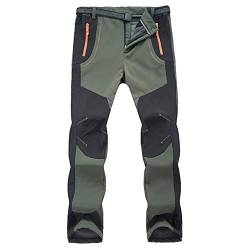 YiLianDa Softshellhose Wasserdicht Verdickte Funktionshose Trekkinghose Wanderhose Herren Winterhose Outdoorhose Herbst Winter von YiLianDa