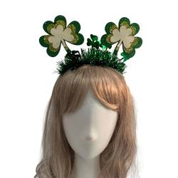 Haarreif für Erwachsene, irischer Nationalfeiertag, mit Pailletten, Kleeblatt und Blume, Glitzer, Patrick's Day, Stirnband, Karneval, Haarreifen, Pailletten, Stirnbänder für Mädchen, grüne Pailletten, von YiQinzcxg