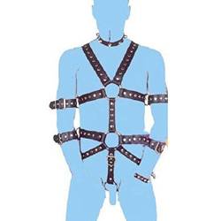 YiZYiF Männer Herren Harness Harnais Gay Körper Bondage Fetisch Bodysuit Erotiche Body (Schwarz) von YiZYiF