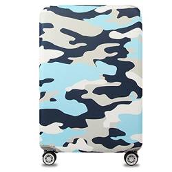 YianBestja Elastisch Kofferhülle Kofferschutzhülle Gepäck Cover Reisekoffer Hülle Koffer Schutzhülle Luggage Cover mit Reißverschluss (Camouflage 1, S (18-21 Zoll)) von YianBestja