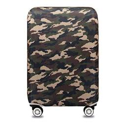 YianBestja Elastisch Kofferhülle Kofferschutzhülle Gepäck Cover Reisekoffer Hülle Koffer Schutzhülle Luggage Cover mit Reißverschluss (Camouflage 2, L (25-28 Zoll)) von YianBestja