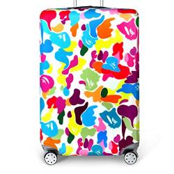 YianBestja Elastisch Reise Kofferschutzhülle Abdeckung Waschbar Kofferhülle Schutz Bezug Luggage Cover für 18-32 Zoll Koffer (Farbtarnung, L (25-28 Zoll)) von YianBestja