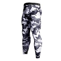 Yiartion Herren Kompressionshose Sport Leggings Jogginghose Schnell Trocknend Atmungsaktiv Leicht Sport Running Lang Hose Lange Laufhosen Camouflage Fitness Jogginghose Berglauf Hose Offroad-Laufen von Yiartion