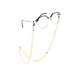 Yienate Bohemia Damen Brillenketten mit Perlen und Pailletten Brillen-Zubehör Brillen-Halter - Brillen-Halter - Sonnenbrillen-Retainer Strap (Gold) von Yienate