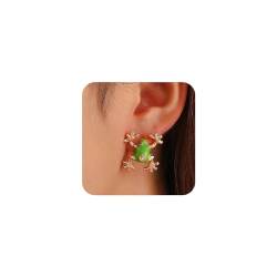 Yienate Einzigartige Frosch Ohrringe Schöne Grüne Frosch Ohrstecker Tropfen Ohrringe Mode Tier Ohrschnalle Ohrringe Schmuck Für Frauen Mädchen von Yienate