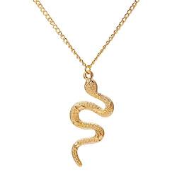 Yienate Schlange Halskette Kette Medusa Aesthetic Kette Kobra Halskette Geschenk für Männer und Damen (Gold) von Yienate