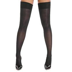 Yihuimin Damen Transparent Overknee Strümpfe Glossy Oberschenkelhoch Strümpfe Nylon Kniestrümpfe Stockings Mehrfarbig Schwarz Einheitsgröße von Yihuimin