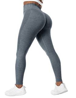 Yiifit Damen Butt Lift Leggings Sport Lauf Leggings Hohe Taille Fitnessstudio Fitness Yoga Push Up Scrunch Bum Blickdicht Strumpfhose Nahtlose Leggings von Yiifit