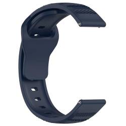 Yikamosi Kompatibel mit Galaxy Watch 3 45MM Armband für Frauen und Männer,22MM Schnellverschluss Weiches Silikon rostfreiem Metallverschluss Ersatzbänder für Galaxy Watch 3 45MM,Mitternachtsblau von Yikamosi
