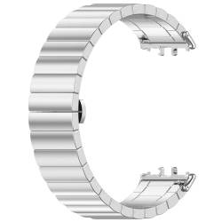 Yikamosi Kompatibel mit Samsung Galaxy Fit 3 Armband für Frauen und Männer,Schnellverschluss Edelstahl Metall Ersatzarmband Wristband Uhrenarmbänder für Galaxy Fit 3(SM-R390),Silber von Yikamosi