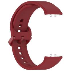 Yikamosi Kompatibel mit Samsung Galaxy Fit 3 Armband für Frauen und Männer,Schnellverschluss Weiches Silikon TPU schluss Ersatzbänder Kompatibel für Galaxy Fit 3(SM-R390) Rot von Yikamosi