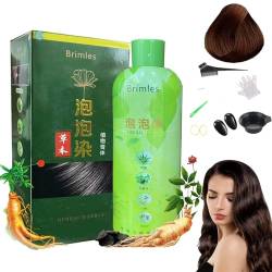 Brimless Shampoo, 500ml Brimnes Shampoo Gray Hair,Shampoo Brimles, Brimies Shampoo, Shampoo Brimies, Bubble Plant Hair Dye Shampoo, Hair Dye Shampoo 3 in 1 for Gray Hair (Chestnut Brown) von Yikeyuan