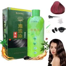 Brimless Shampoo, 500ml Brimnes Shampoo Gray Hair,Shampoo Brimles, Brimies Shampoo, Shampoo Brimies, Bubble Plant Hair Dye Shampoo, Hair Dye Shampoo 3 in 1 for Gray Hair (Claret) von Yikeyuan