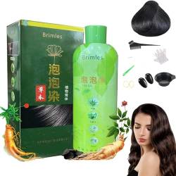 Brimless Shampoo, 500ml Brimnes Shampoo Gray Hair,Shampoo Brimles, Brimies Shampoo, Shampoo Brimies, Bubble Plant Hair Dye Shampoo, Hair Dye Shampoo 3 in 1 for Gray Hair (Natural Black) von Yikeyuan